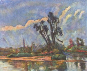 Bank of the Oise by Paul Cézanne